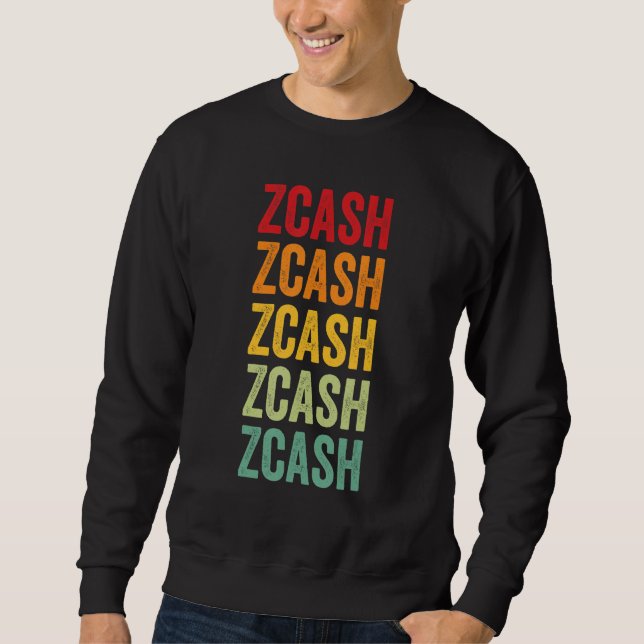 Zcash Crypto Rainbow Text Design Sweatshirt (Front)