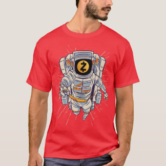 Zcash Crypto Tee, Zcash Astronaut to Moon  T-Shirt