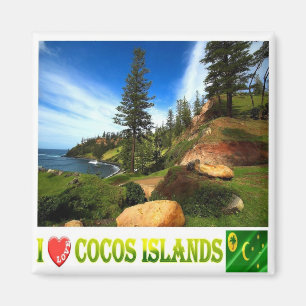 zCC003 COCOS ISLANDS AND KEELING I Love, Fridge Magnet