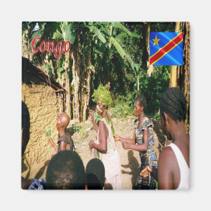 zCD007 CONGO, Africa, Fridge Magnet