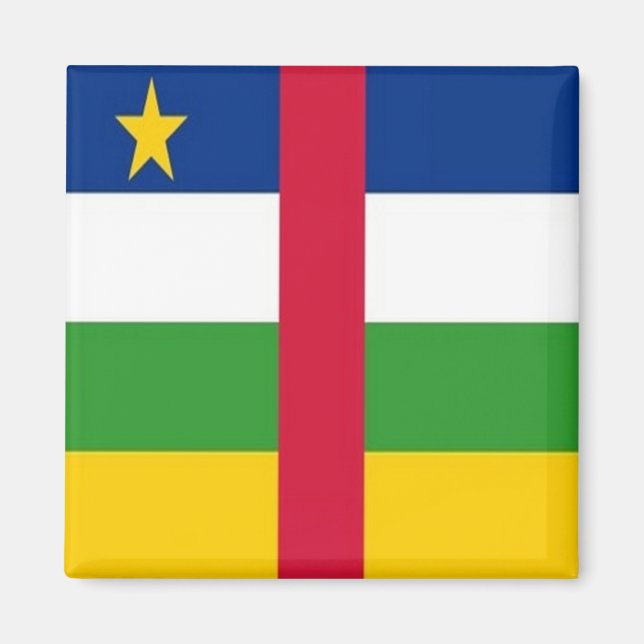 zCF001 CENTRAL AFRICAN REPUBLIC, FLAG, Fridge Magnet (Front)
