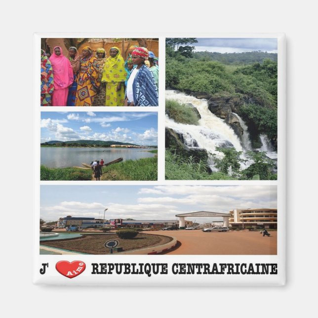 zCF003 CENTRAL AFRICAN REPUBLIC I LOVE, Fridge Magnet (Front)