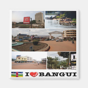 zCF004 BANGUI, Central African Republic, Fridge Magnet