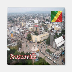 ZCG006 BRAZZAVILLE, Republic of the Congo, Fridge Magnet