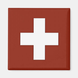 zCH001 SWISS FLAG Switzerland - Fridge Magnet