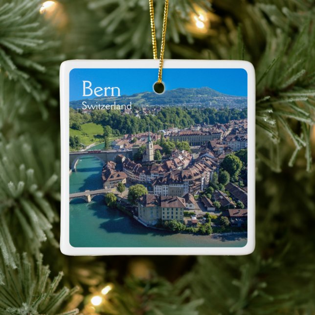 zCH005 BERN Switzerland, Ceramic Ornament (Tree)