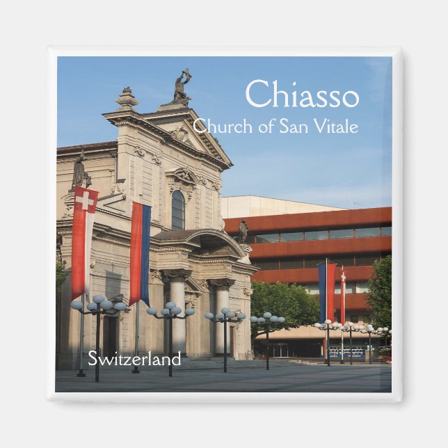 zCH008 CHIASSO Switzerland, Fridge Magnet (Front)