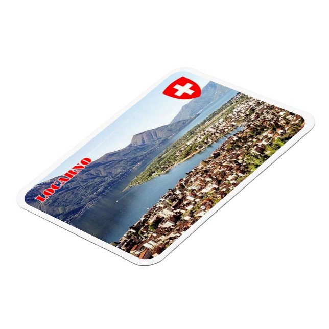 zCH012 LOCARNO - Switzerland - Fridge Magnet (Left Side)