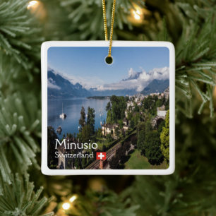 zCH016 MINUSIO, Switzerland Ceramic Ornament