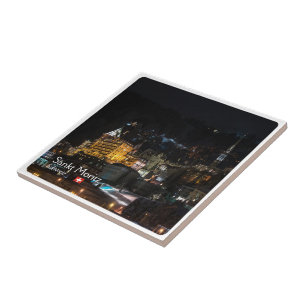 zCH018 SANKT MORITZ bei Nacht, Swiss, Tile