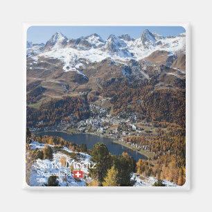 zCH018 SANKT MORITZ Switzerland, Fridge Magnet