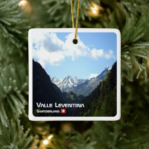 zCH020 LEVENTINA VALLEY Swiss, Ceramic Ornament