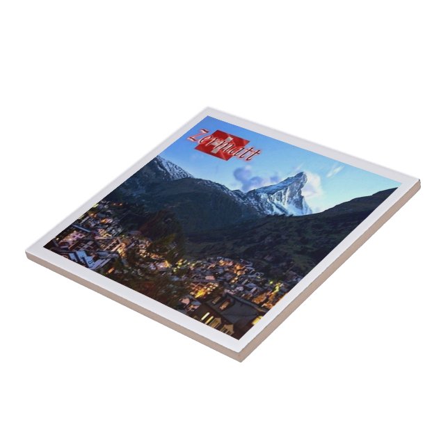 zCH036 ZERMATT Panorama Swiss - Tile (Side)