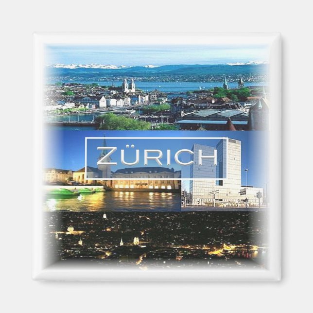 zCH040 ZURICH  Switzerland, Fridge Magnet (Front)