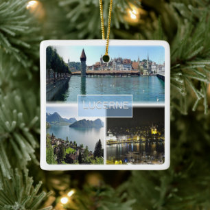 zCH043 LUCERNE Switzerland, Ceramic Ornament