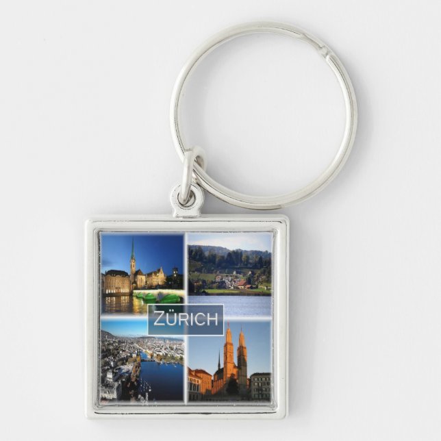 zCH046 ZURICH Swiss Switzerland, Key Ring (Front)
