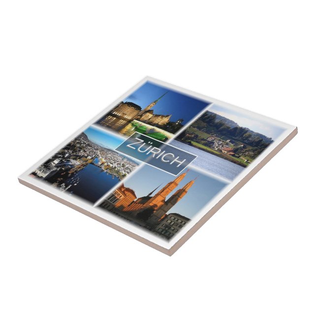 zCH046 ZURICH Swiss Switzerland, Tile (Side)