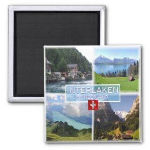 zCH051 INTERLAKEN Lake Thun Thunerse Swiss, Fridge Magnet