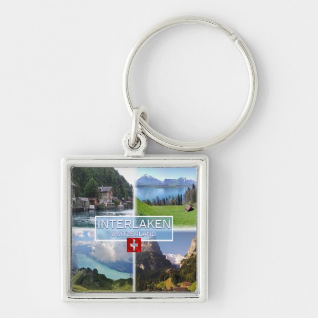 zCH051 INTERLAKEN Lake Thun Thunerse Swiss, Key Ring (Front)