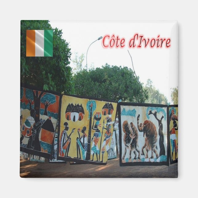 zCI004 IVORY COAST, Batik yakro, Africa, Fridge Magnet (Front)