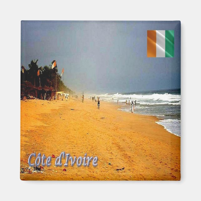 zCI008 IVORY COAST Beach, Africa, Fridge Magnet (Front)