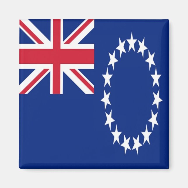 zCK001 FLAG, COOK ISLANDS, Oceania, Fridge Magnet (Front)