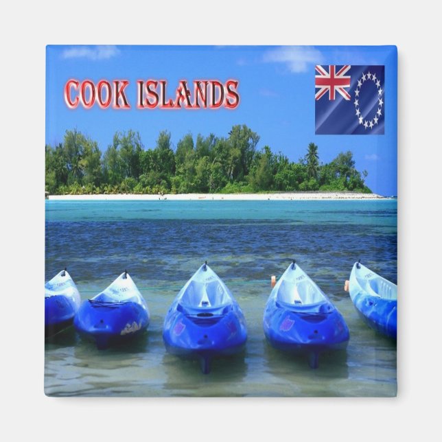 zCK009 COOK ISLANDS Panorama, Oceania, Fridge Magnet (Front)