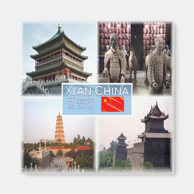 zCN005 TERRACOTTA Shaanxi, XI AN, Fridge Magnet (Front)
