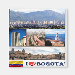 zCO012 BOGOTA' I Love, Mosaic, Colombia, Fridge Magnet