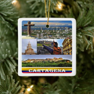 zCO07 CARTAGENA mosaic, Colombia, Ceramic Ornament