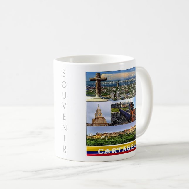 zCO07 CARTAGENA mosaic, Colombia, Coffee Mug (Front Right)