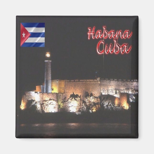 zCU007 HAVANA, Lighthouse, Cuba, America, Fridge Magnet (Front)