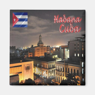 zCU008 HAVANA by Night, Cuba, America, Fridge Magnet