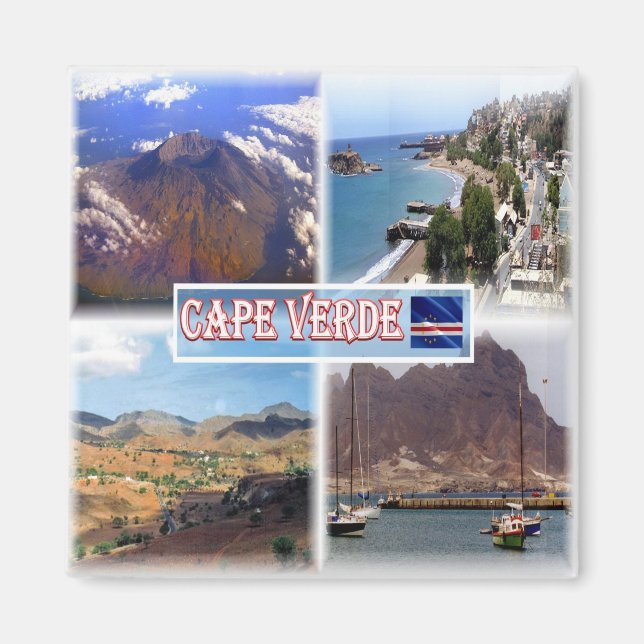 zCV0023 CAPE VERDE, Mosaic, Africa, Fridge Magnet (Front)