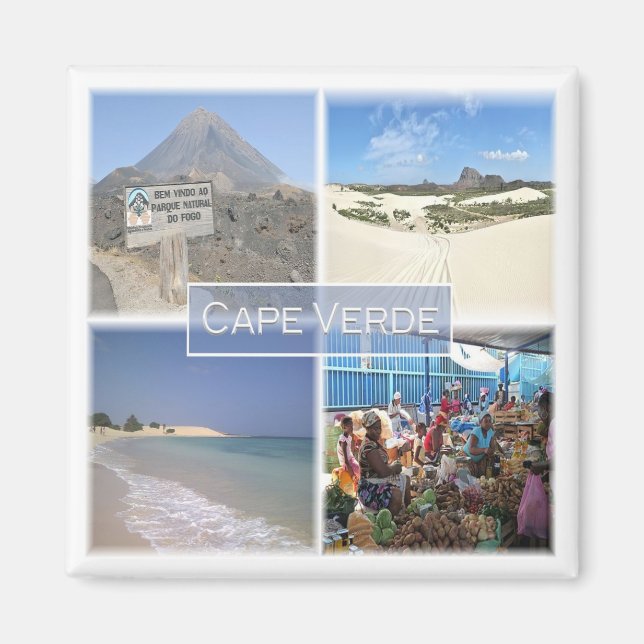 zCV24 CAPE VERDE, Mosaic, Africa, Fridge Magnet (Front)
