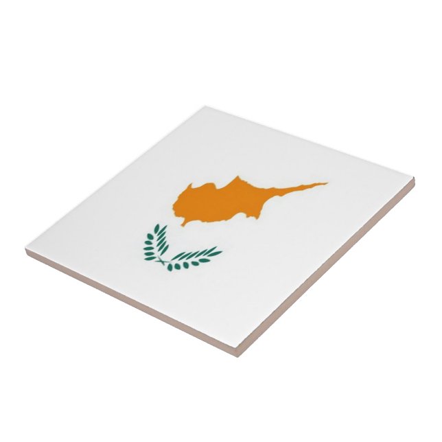 zCY001 CYPRIOT FLAG, Cyprus, Tile (Side)