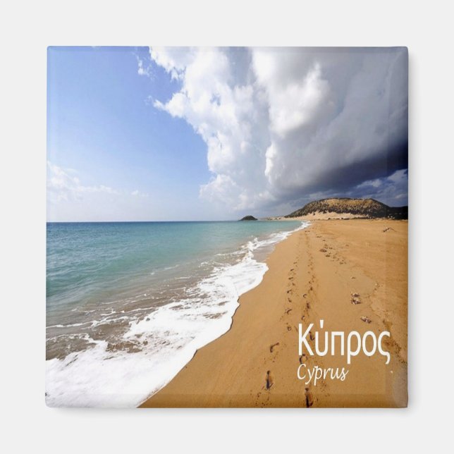 zCY005 CYPRUS Beach, Fridge Magnet (Front)