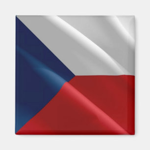 zCZ002 WAVING FLAG of Czech Republic, Fridge Magnet