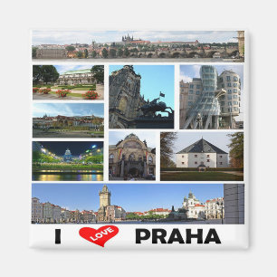 zCZ023 PRAGUE I Love Czech Republic- Fridge Magnet