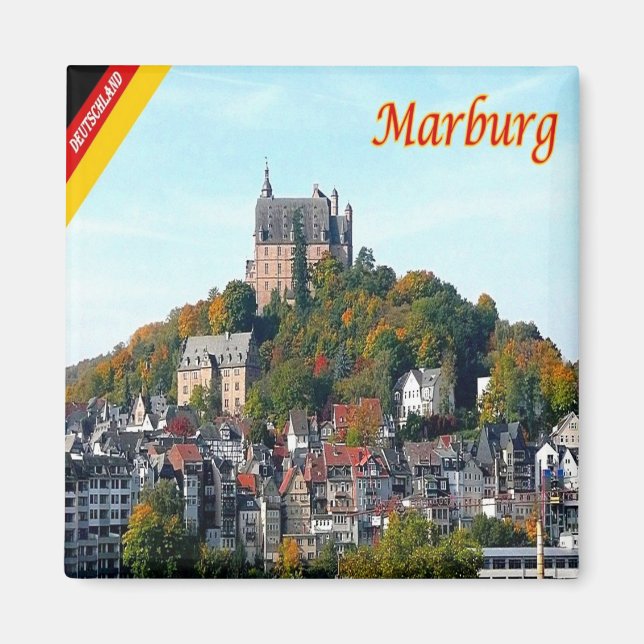 zDE005 MARBURG Castle Germany,  Magnet (Front)