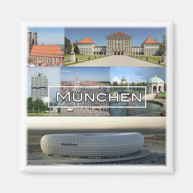 zDE012 MUNICH MÜNCHEN, mosaic, Germany, Magnet (Front)