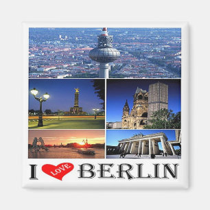 zDE020 BERLIN I LOVE Germany, Fridge Magnet