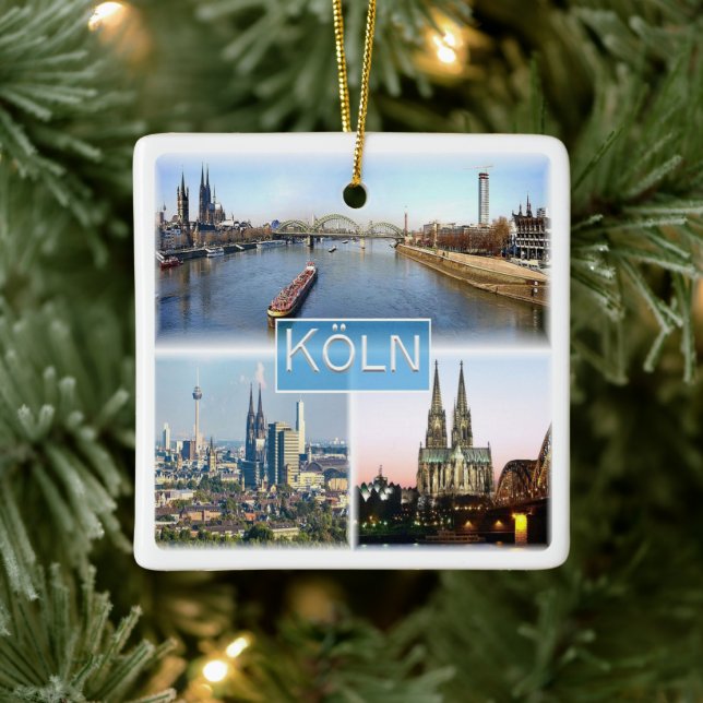 zDE025 COLOGNE KÖLN Germany, Europe, Ceramic Ornament (Tree)
