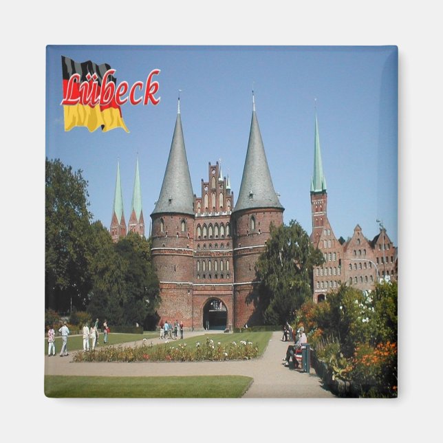 zDE027 LÜBECK Germany, Fridge Magnet (Front)