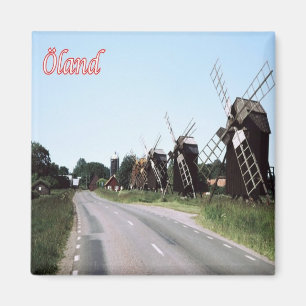 zDE028 ÖLAND MILLS Frisian islands Germany Fridge Magnet