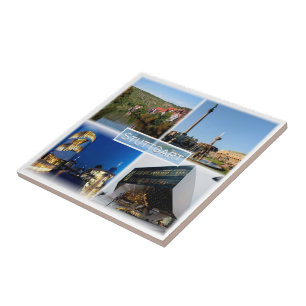 zDE037 STUTTGART Schlossplatz River Neckar Tile