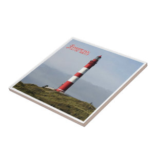 zDE048 AMRUM LIGHTHOUSE, Frisian islands Tile