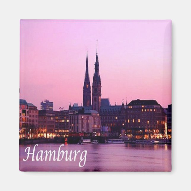 zDE084 HAMBURG, Germany Fridge, Magnet (Front)