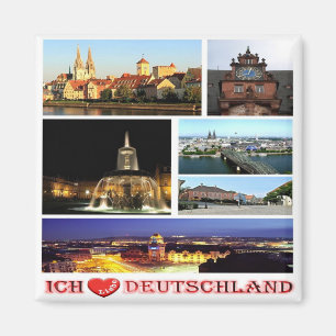 zDE099 GERMANY I LOVE - Fridge Magnet
