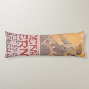 Zdenka Cerny poster by Alphonse Mucha  Body Cushion